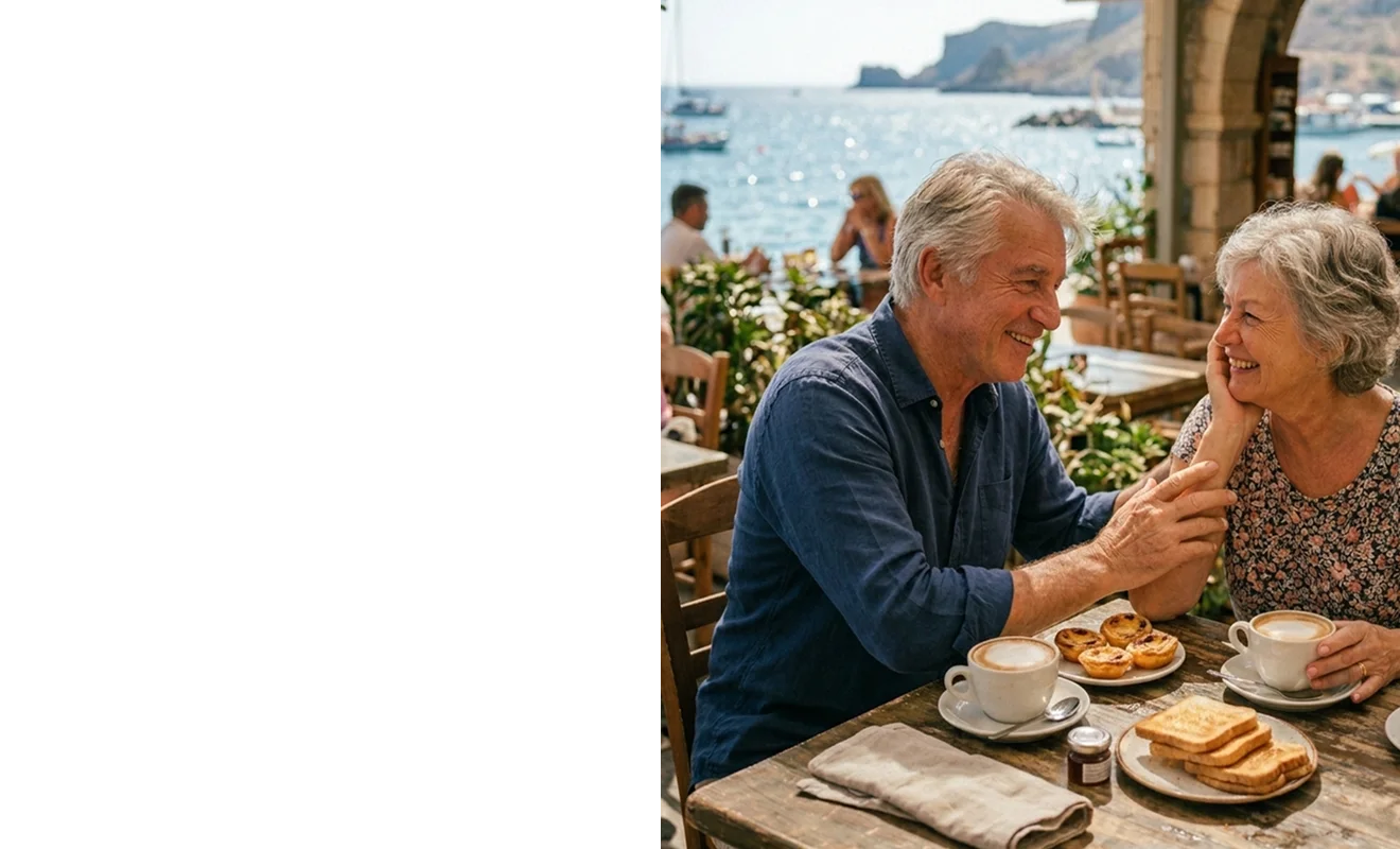 Seniors at the dinner on vacation